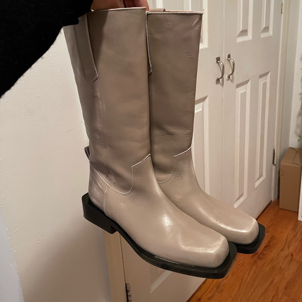 Ganni Calf Moto Boots